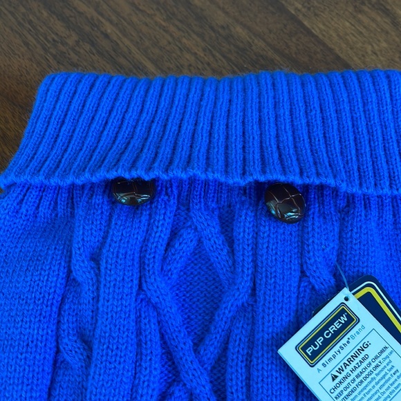 NEW WITH TAGS PUP CREW CABLE KNIT DOG SWEATER - SIZE LARGE - Picture 4 of 7